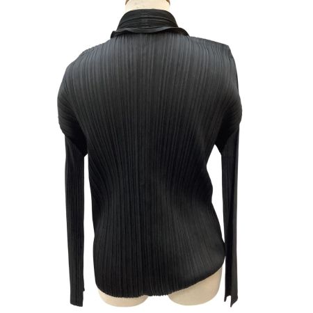 ISSEY MIYAKE イッセイミヤケ PLEATS PLEASE 変形 シャツ SIZE 3 PP43-JJ852 ブラック