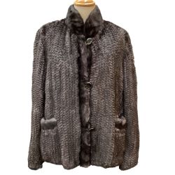 SAGA MINK サガミンク 高級 毛皮 コート  グレー Bランク