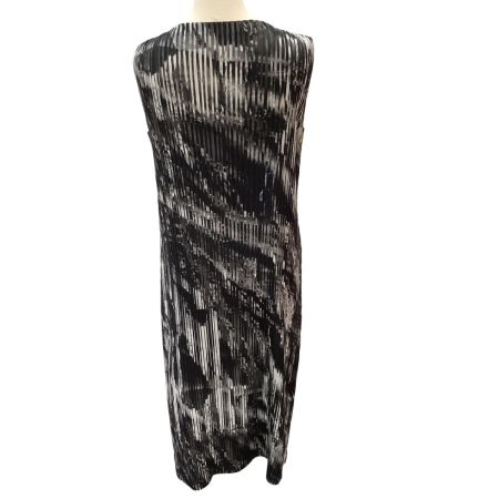 ISSEY MIYAKE イッセイミヤケ プリーツ ワンピース SIZE 2 プリント転写 IM8FHG161 グレー