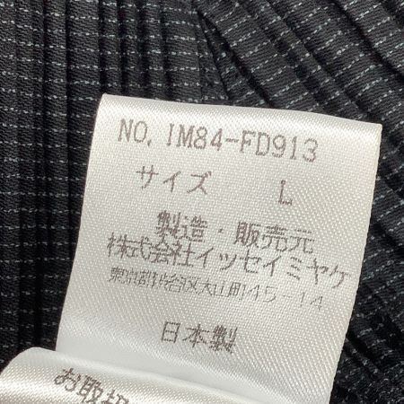 ISSEY MIYAKE イッセイミヤケ プリーツ 変形 ジャケット ボーダー SIZE L IM84-FD913 ブラック