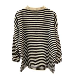 ♪♪ Le Tricoteur ルトリコチュール レディース ボーダー ニット SIZE 48 ベージュ Bランク