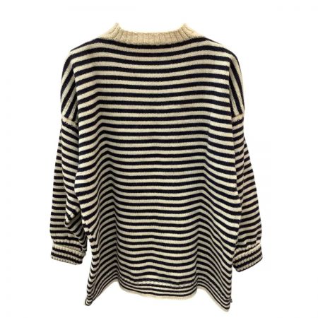  Le Tricoteur ルトリコチュール レディース ボーダー ニット SIZE 48 ベージュ