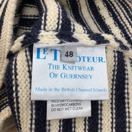  Le Tricoteur ルトリコチュール レディース ボーダー ニット SIZE 48 ベージュ