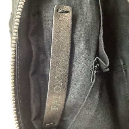 FALORNI ファロルニ レディース ショルダーバッグ  レザー 編み込み ブラック