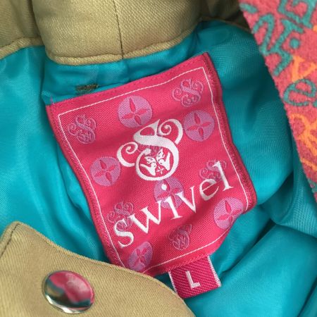 swivel スイベル レディース スノーウェア スキー スノーボード SIZE L ピンク×ベージュ