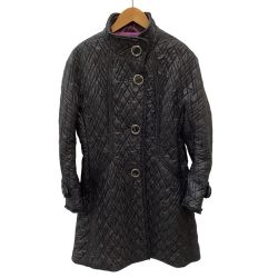 ITALIYA イタリヤ  伊太利屋 レディース キルティング コート SIZE 11号 ブラック Bランク