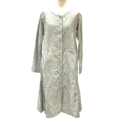 ISSEY MIYAKE HaaT  イッセイミヤケ パッチアーク 前開きボタン ワンピース  SIZE 2 HA82FH583 グレー Bランク