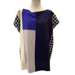 ISSEY MIYAKE イッセイミヤケ レディース カットソー SIZE 2 IM52FJ519 ネイビー×ピンク Bランク