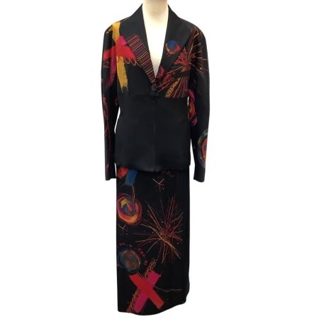 ISSEY MIYAKE イッセイミヤケ 激レア セットアップ ジャケット スカート　SIZE L IM73-FD019 ブラック