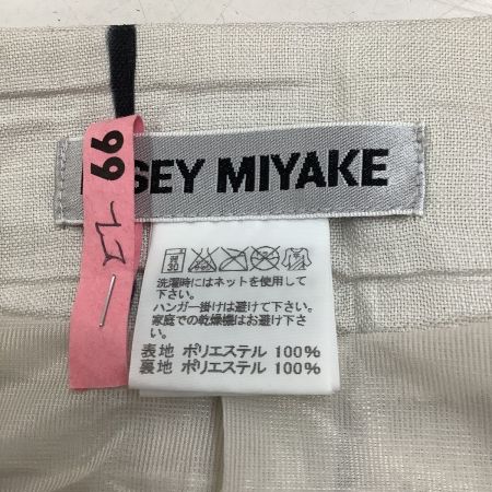 ISSEY MIYAKE イッセイミヤケ ストライプ ライン染めシワプリーツ セットアップ ジャケット スカート SIZE 2 ホワイト