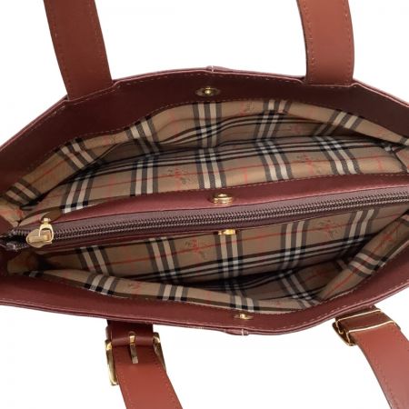  Burberrys バーバリーズ レディース ハンドバッグ レザー  ワインレッド