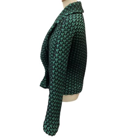 ISSEY MIYAKE イッセイミヤケ 3Dスチーム ダブルB ジャケット SIZE 2 IM54FD508 グリーン