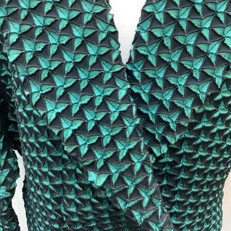 ISSEY MIYAKE イッセイミヤケ 3Dスチーム ダブルB ジャケット SIZE 2 IM54FD508 グリーン