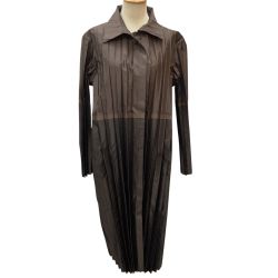 ISSEY MIYAKE イッセイミヤケ プリーツ コート SIZE 2 IM93FA704 ブラウン Bランク