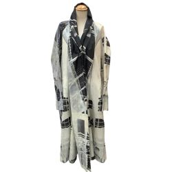 ISSEY MIYAKE イッセイミヤケ 激レア 希少 変形 ロング コート SIZE 2 総柄 IM73FA517 グレー Bランク