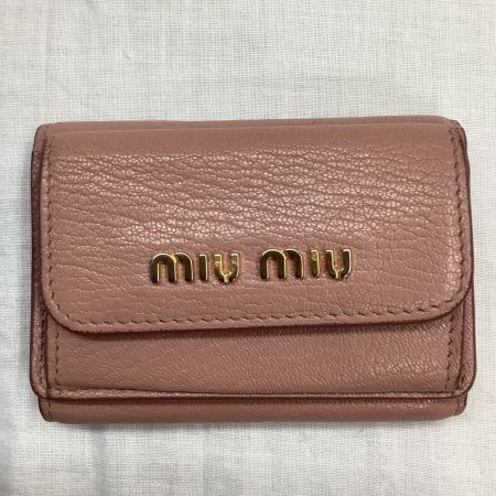 MIU MIU ミュウミュウ レディース ３つ折り財布  コンパクト財布 ピンク