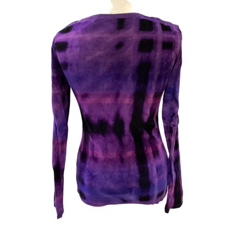 ISSEY MIYAKE イッセイミヤケ レディース カットソー グラデーション SIZE 2 IM03JK541 パープル