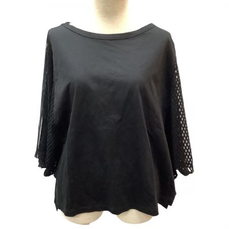  ISSEY MIYAKE イッセイミヤケ レディース カットソー 袖シースルー SIZE 2 IM72JK521 ブラック