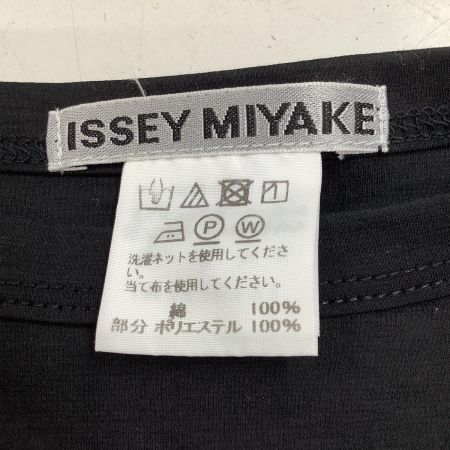 ISSEY MIYAKE イッセイミヤケ レディース カットソー 袖シースルー SIZE 2 IM72JK521 ブラック