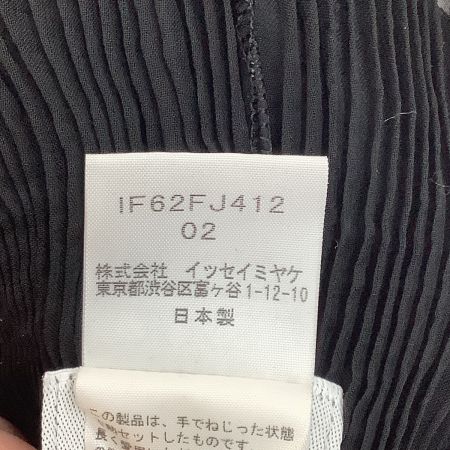  ISSEY MIYAKE FETE イッセイミヤケ シフォン 波 プリーツ SIZE 2 IF62FJ412 ブラック