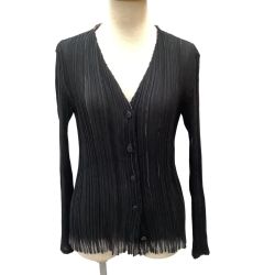 ♪♪ ISSEY MIYAKE FETE イッセイミヤケ ジャケット カーディガン SIZE 2 IF72FJ223 ブラック Bランク