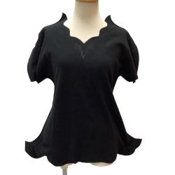 ♪♪ ISSEY MIYAKE FETE A.POC イッセイミヤケ 変形 カットソー　SIZE 2 IF74KK516 ブラック Bランク