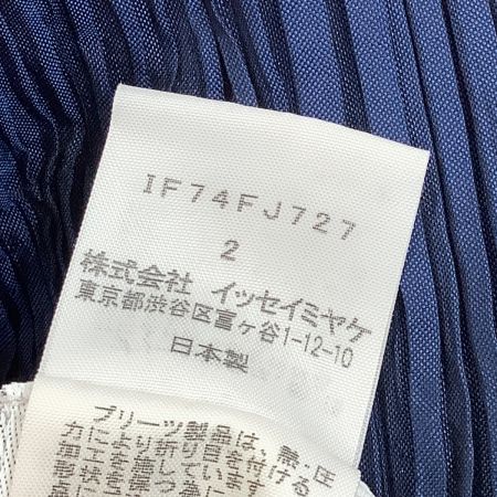 ISSEY MIYAKE FETE A.POC 消しプリーツ チュニック ワンピース チェック SIZE 2 IF74FJ727 ブルー