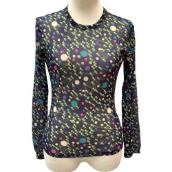 ISSEY MIYAKE イッセイミヤケ レディース カットソー　SIZE 2 総柄 IM43JK590 ネイビー Bランク