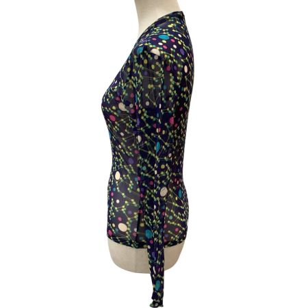 ISSEY MIYAKE イッセイミヤケ レディース カットソー　SIZE 2 総柄 IM43JK590 ネイビー