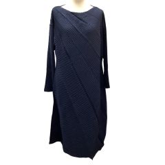 ISSEY MIYAKE イッセイミヤケ タグ付き 未使用  変形 プリーツ ワンピース SIZE 2 IM91FH154 ネイビー Sランク