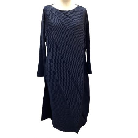  ISSEY MIYAKE イッセイミヤケ タグ付き 未使用  変形 プリーツ ワンピース SIZE 2 IM91FH154 ネイビー