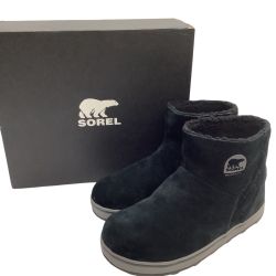 ♪♪ SOREL ソレル レディース ショートブーツ ムートンブーツ SIZE 25cm ブラック Bランク
