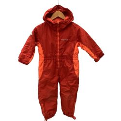 ♪♪ mont･bell モンベル キッズ スノーウェア つなぎ SIZE 110cm レッド×オレンジ Bランク