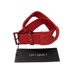 ♪♪ 1piu1uguale3 ウノ ピゥ ウノ ウグァーレ トレ 未使用 タグ付き メンズ ベルト レッド Sランク