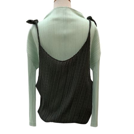 ISSEY MIYAKE イッセイミヤケ PLEATS PLEASE 変形 ワンピース カットソー  PP51-JK523 ミント