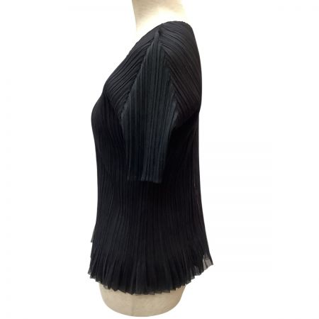  ISSEY MIYAKE イッセイミヤケ PLEATS PLEASE カットソー SIZE 3 PP61-JK775 ブラック