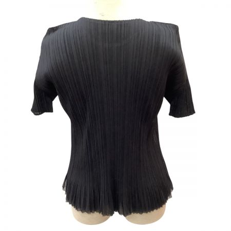  ISSEY MIYAKE イッセイミヤケ PLEATS PLEASE カットソー SIZE 3 PP61-JK775 ブラック