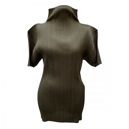  ISSEY MIYAKE イッセイミヤケ PLEATS PLEASE カットソー リメイク品 SIZE 4 PP43-JK604 カーキ