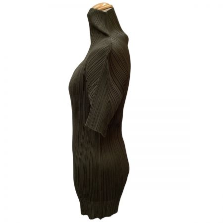  ISSEY MIYAKE イッセイミヤケ PLEATS PLEASE カットソー リメイク品 SIZE 4 PP43-JK604 カーキ