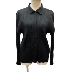 ISSEY MIYAKE イッセイミヤケ PLEATS PLEASE シャツ SIZE 3 PP55-JJ102 ブラック Bランク