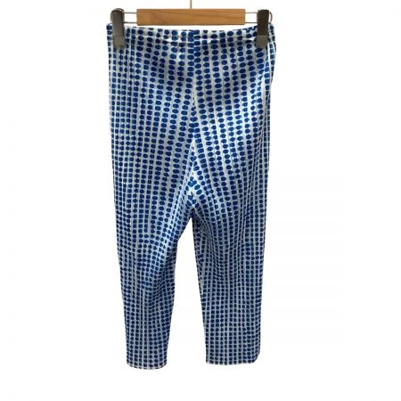  ISSEY MIYAKE イッセイミヤケ PLEATS PLEASE ドット 七分丈 パンツ SIZE 4 PP12-JF516 ブルー
