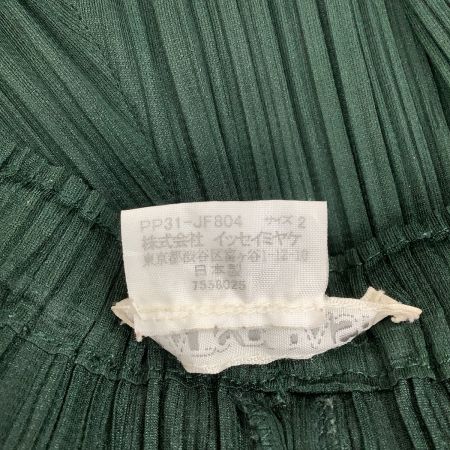  ISSEY MIYAKE イッセイミヤケ PLEATS PLEASE 変形 パンツ SIZE 2 PP31-JF804 グリーン