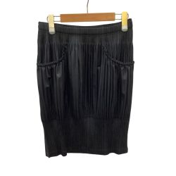 ISSEY MIYAKE イッセイミヤケ PLEATS PLEASE ミニ スカート SIZE 5 PP83-JG442 ブラック Bランク