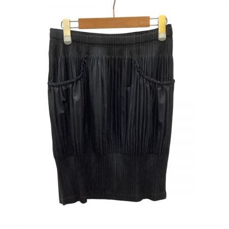  ISSEY MIYAKE イッセイミヤケ PLEATS PLEASE ミニ スカート SIZE 5 PP83-JG442 ブラック