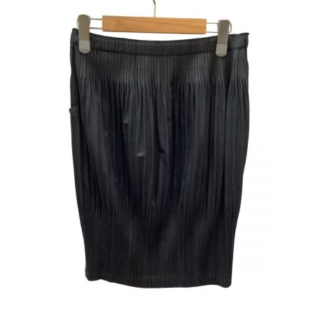  ISSEY MIYAKE イッセイミヤケ PLEATS PLEASE ミニ スカート SIZE 5 PP83-JG442 ブラック