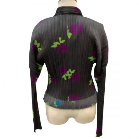  ISSEY MIYAKE イッセイミヤケ PLEATS PLEASE 変形 リバーシブル ジャケット 花柄 PP22-JD755 グレー