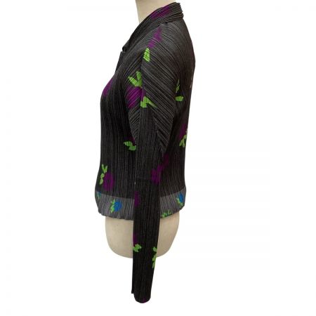  ISSEY MIYAKE イッセイミヤケ PLEATS PLEASE 変形 リバーシブル ジャケット 花柄 PP22-JD755 グレー