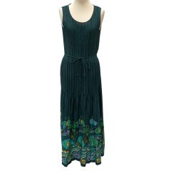 ISSEY MIYAKE イッセイミヤケ プリーツ  切り替え ワンピース SIZE 2 IM12FH903 グリーン Bランク