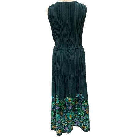 ISSEY MIYAKE イッセイミヤケ プリーツ  切り替え ワンピース SIZE 2 IM12FH903 グリーン