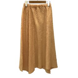 ♪♪ ISSEY MIYAKE イッセイミヤケ 鱗 プリーツ スカート SIZE 2 IM22FG912 オレンジ Bランク